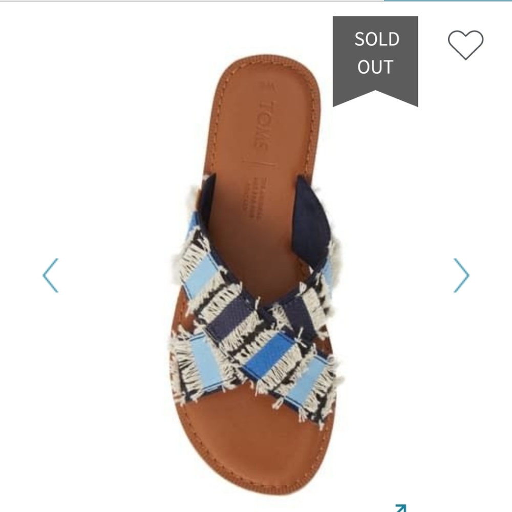 NWT TOMS Viv sandals/slides Size 8